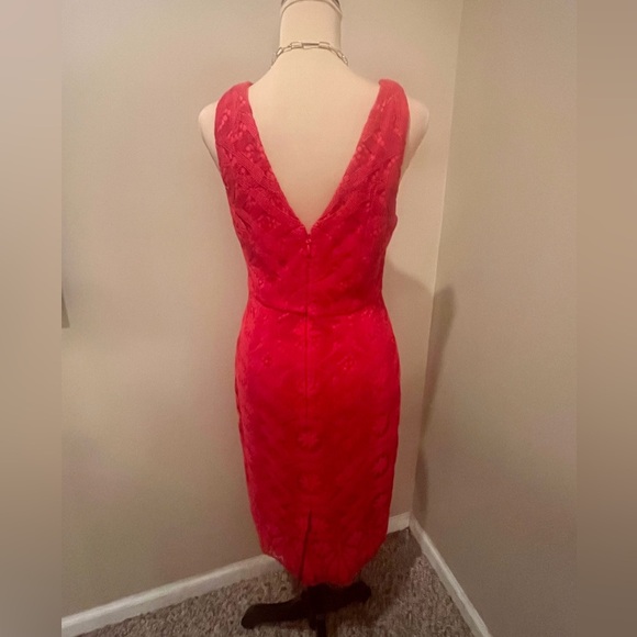 Anthropologie Maeve Vibrant Red Backless crochet Dress, size 8 - Picture 3 of 12